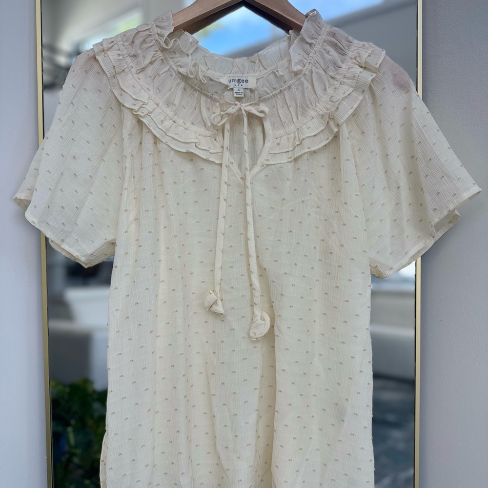 Dot Embroidered Blouse